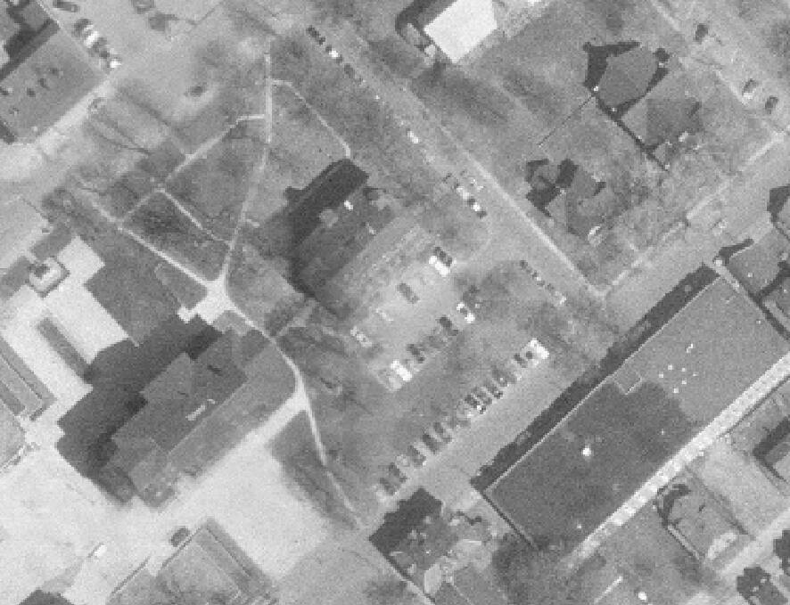 1968 aerial photo of Coles Building