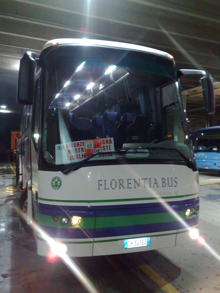 Photo of the bus that took us from Venice to Ljubljana
