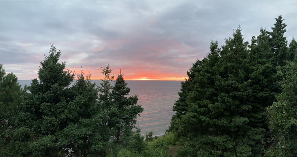 Sunset over the ocean in Eastern Cape Breton