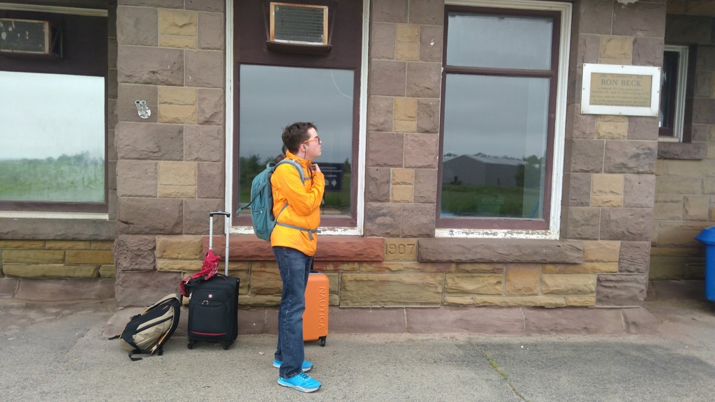 Oliver Waiting for the Train in Sackville