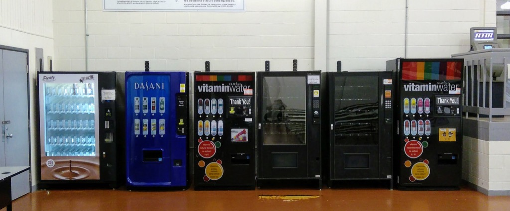 Empty Soda Machines at Colonel Gray