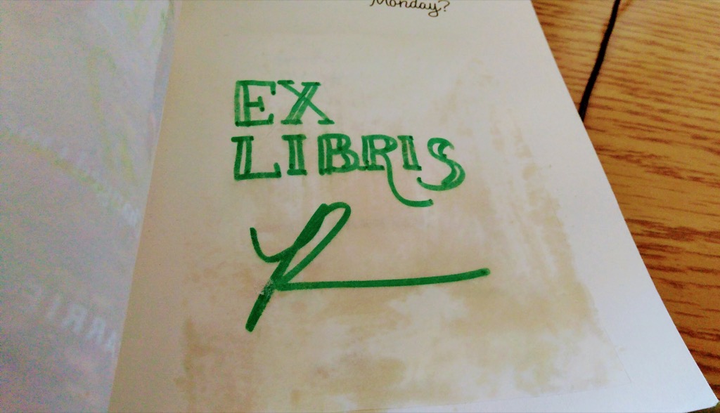 The Ex Libris stuck in place