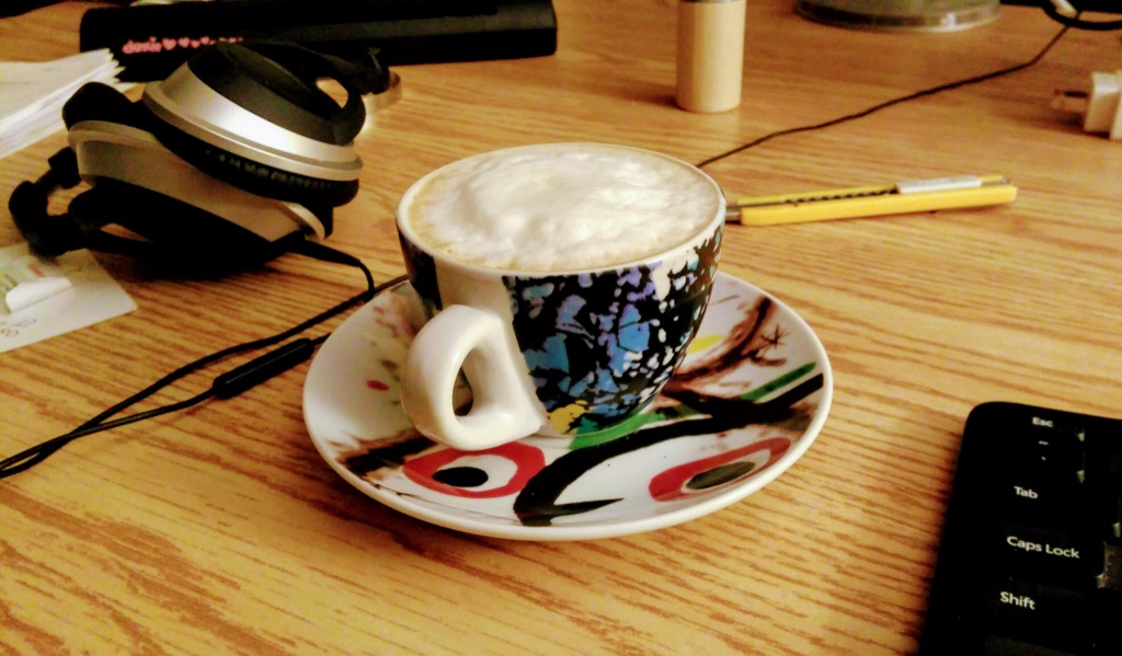 Photo of a coffee on my desk