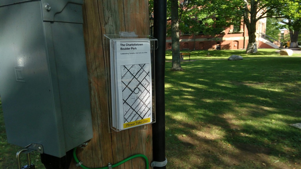 Charlottetown Boulder Park Brochure Holder Number Two