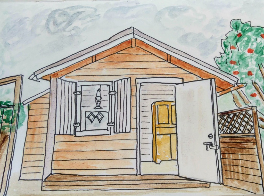 Sketch of the cottage