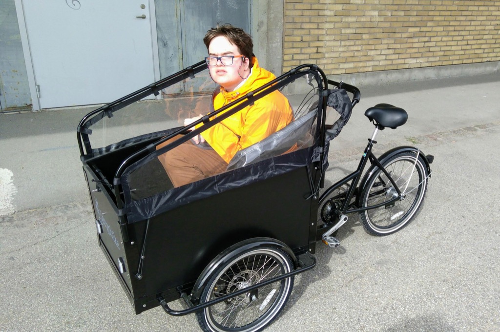 Oliver in a Cargo Bike