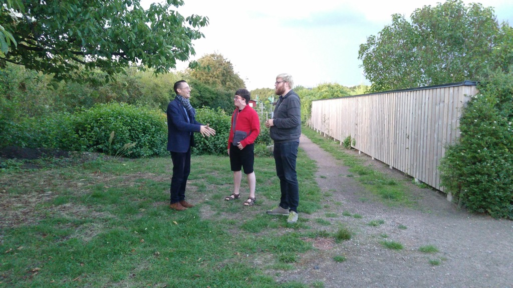 Jonas and Oliver and Olle at the Allotment