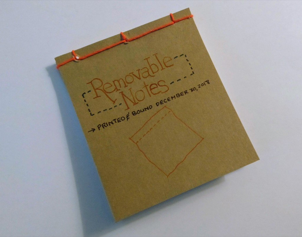 Photo of the front of the Removable Notes Notebook