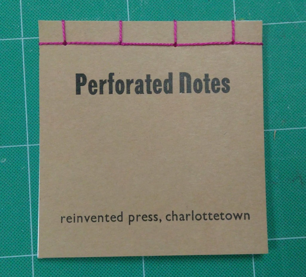 Photo of finished trimmed notebook.