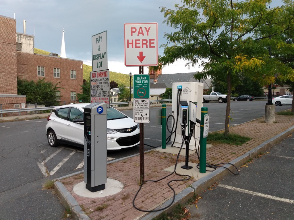 EVgo charger in Brattleboro, Vermont