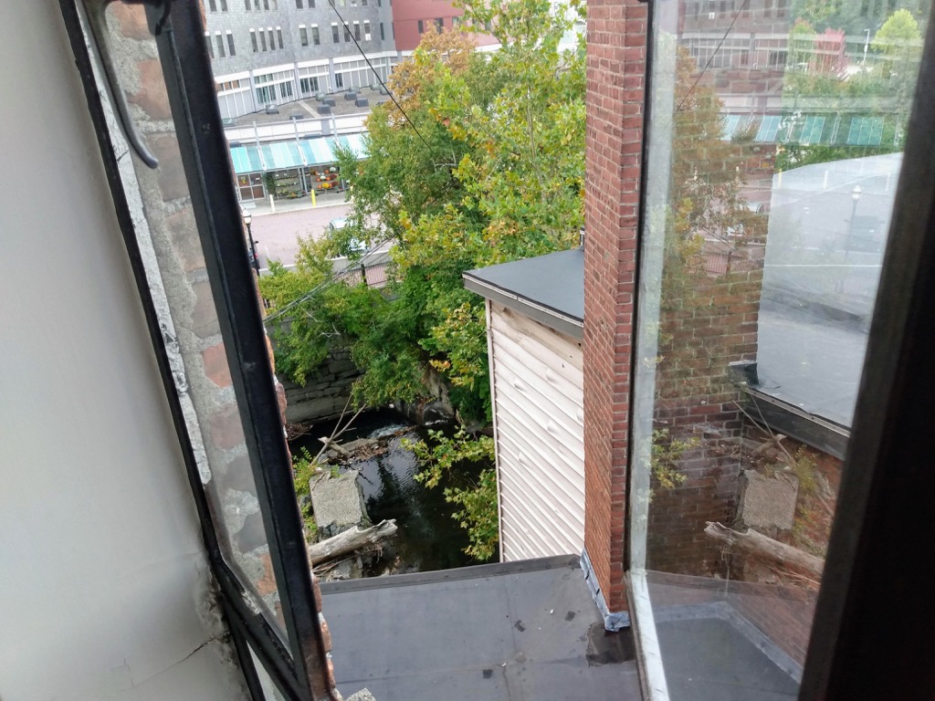 View of Whetstone Brook from Room 302, The Latchis Hotel