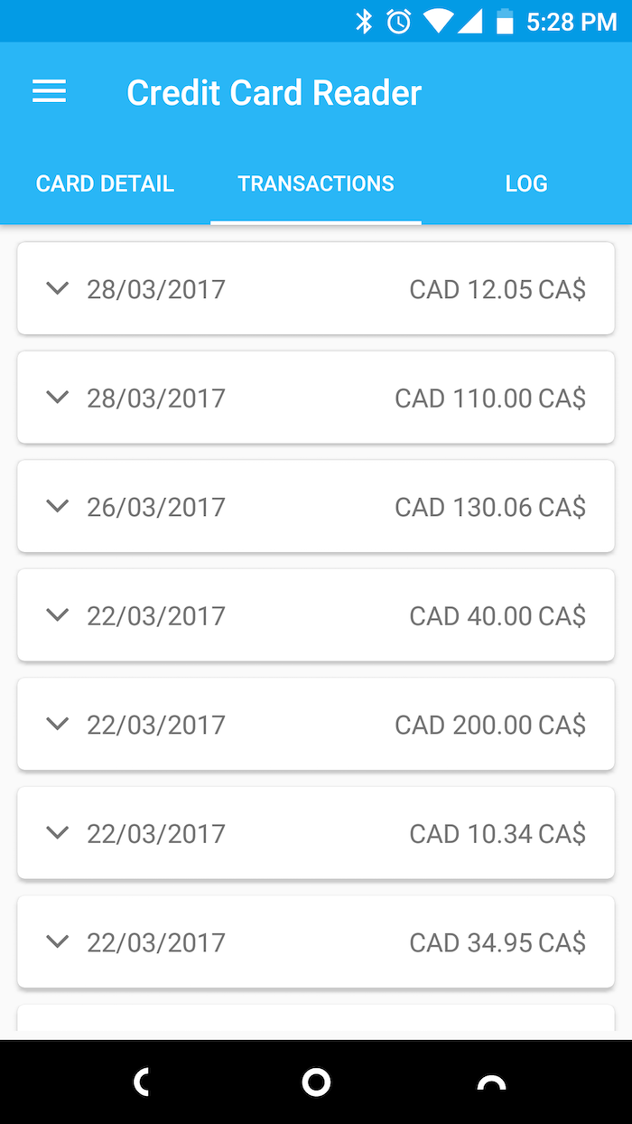 My Credit Card Records my Purchases