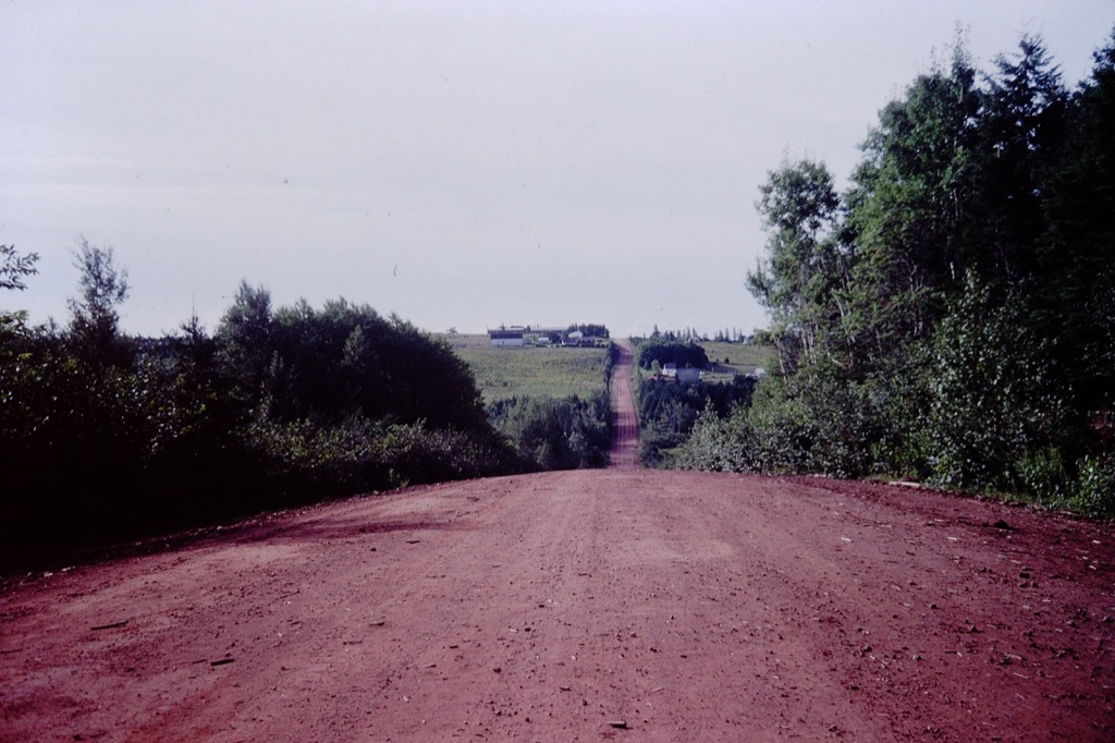 Clay road, hill, PEI, 1994.