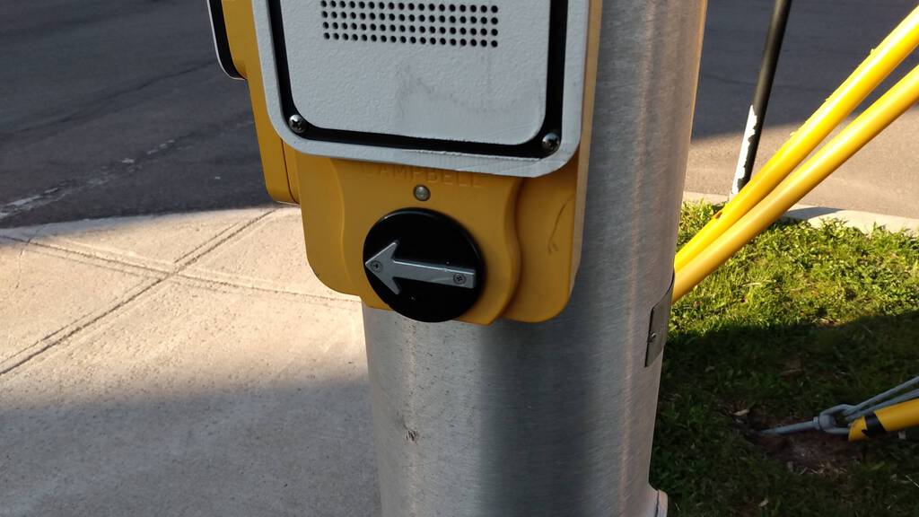 Accessible call button at Prince and Euston.