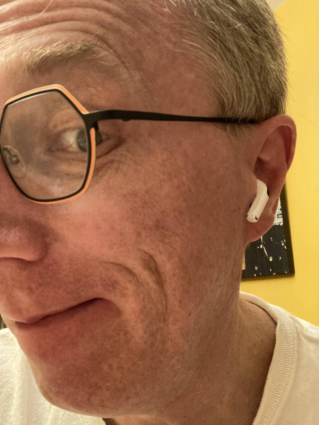 Me, wearing an AirPod Pro in my ear.