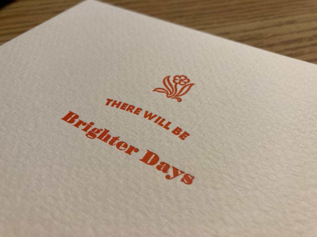 Closeup of There Will Be Brighter Days print