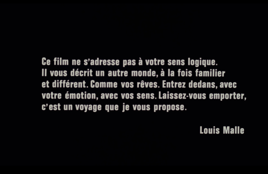 Title card for Louis Malle's Black Moon