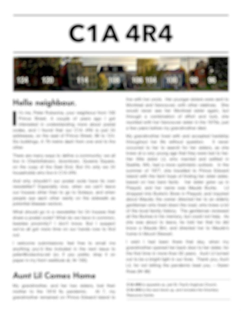 Obfuscated C1A 4R4 newsletter.