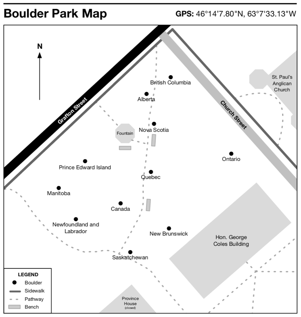 Charlottetown Boulder Park Map (from brochure)