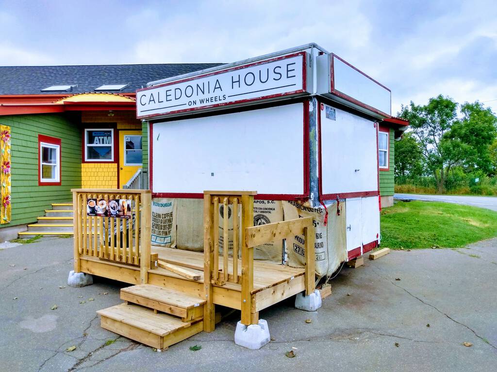 Photo of the Caledonia House Coffee Stall (when it's closed!)