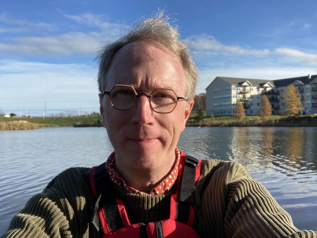 Selfie in the canoe, on Andrews Pond.