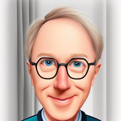 Cartoon me, AI-generated