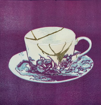 Prussian Blue and Magenta plus Kintsugi