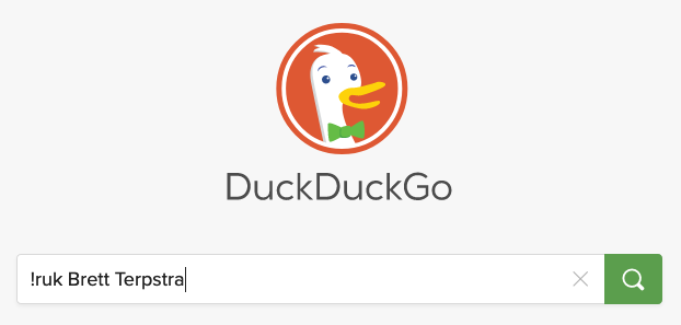 Example of a !ruk search in DuckDuckGo