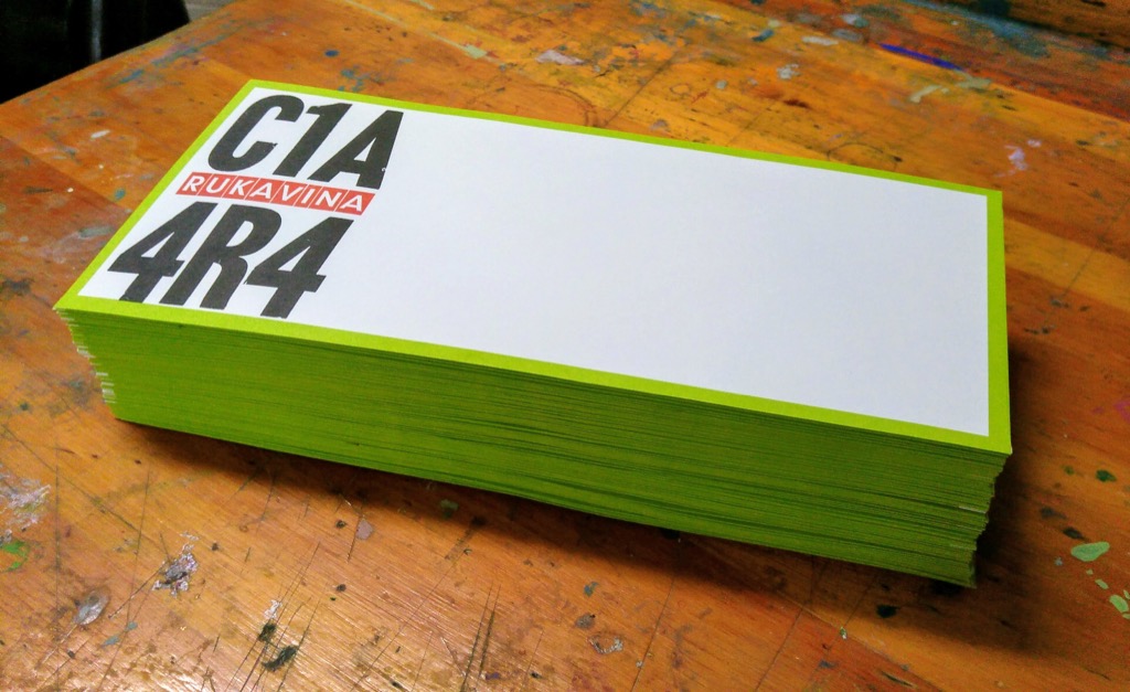 Photo of a stack of C1A 4R4 envelopes