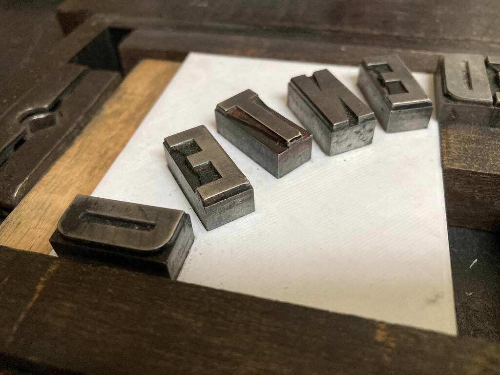 3D printed letterpress furniture