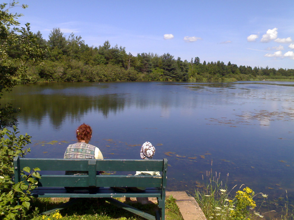 Catherine and Oliver on Scales Pond