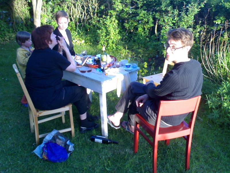 Oliver, Catherine, Luisa and Olle in the Sun