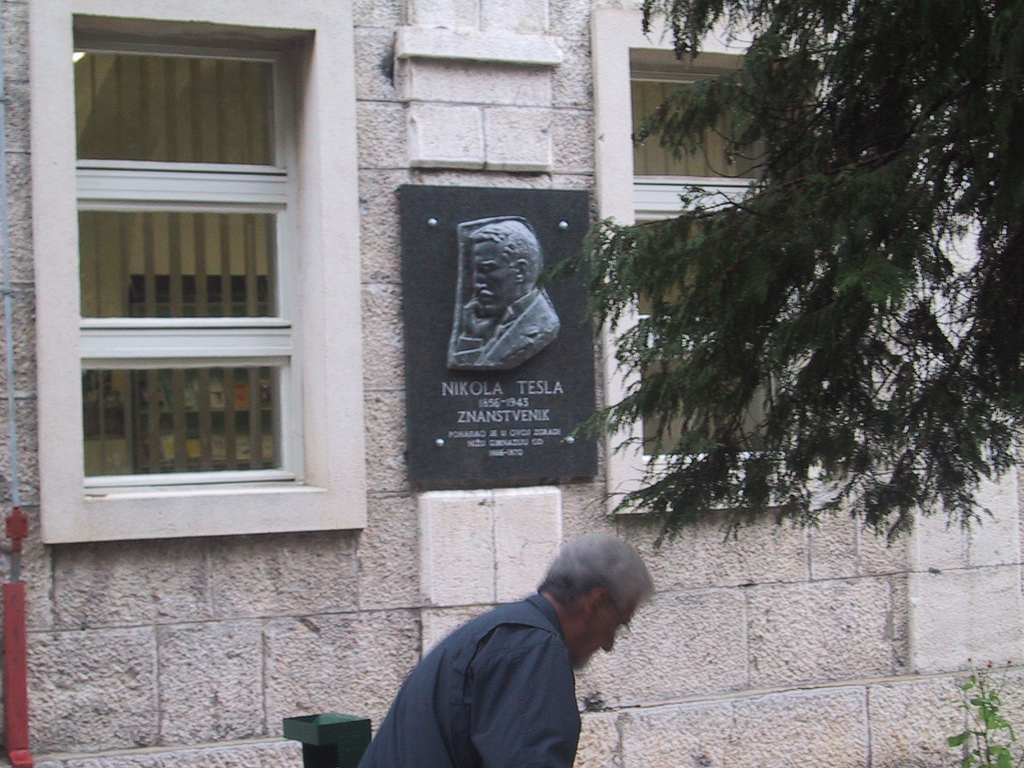 Telsa Monument in Downtown Gospic