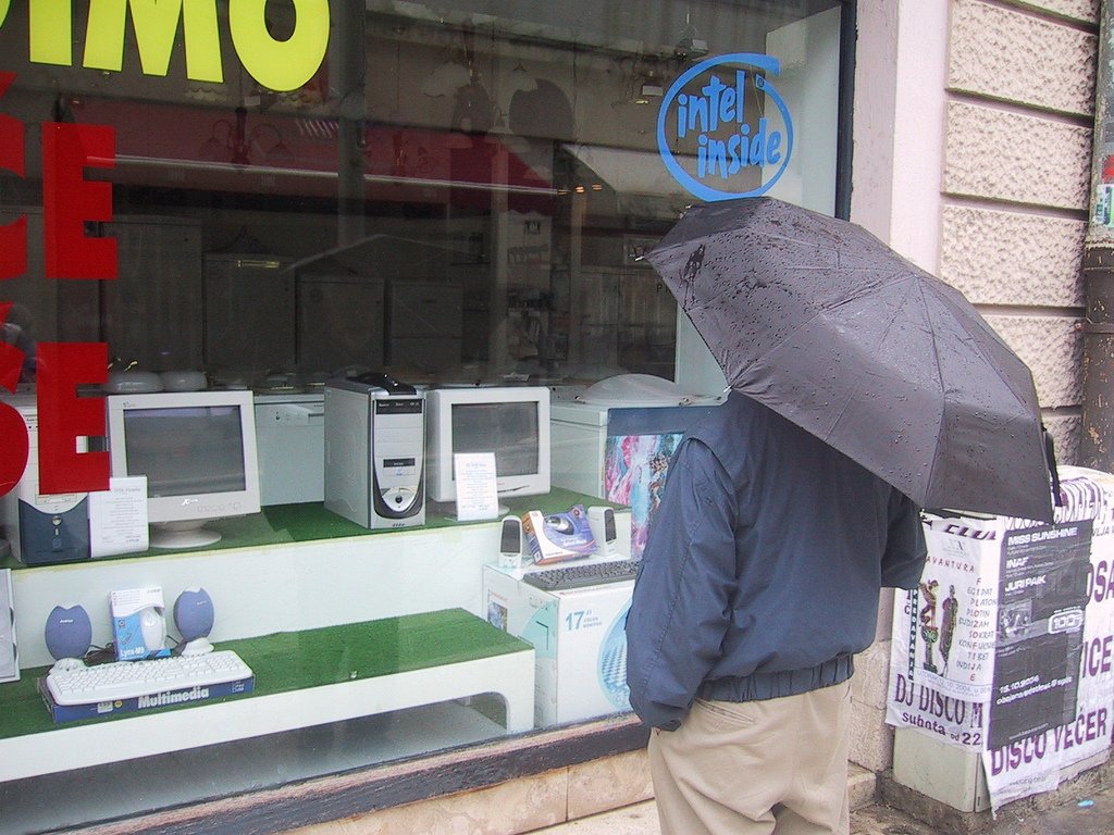 Dad with Umbrella in Split