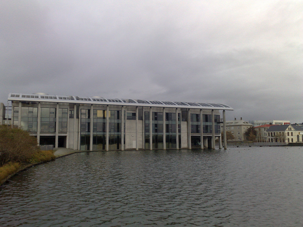 Lake Tjornin, past City Hall