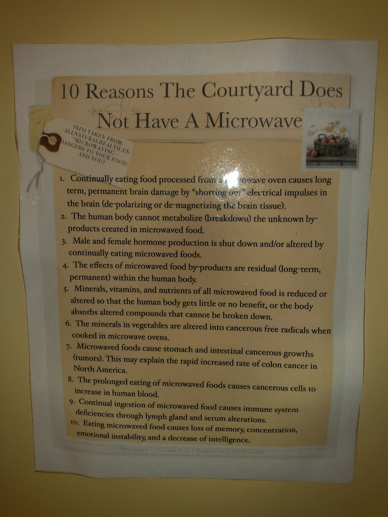 Anti-Microwave Oven Manifesto