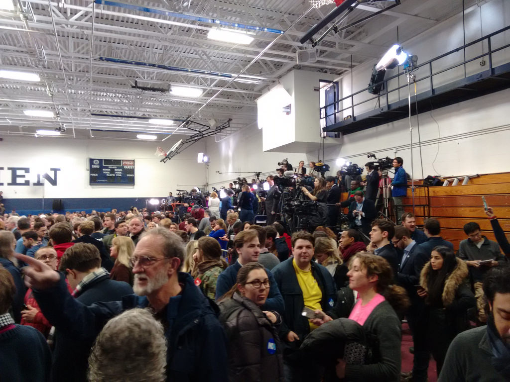 The Media at Clinton Rally