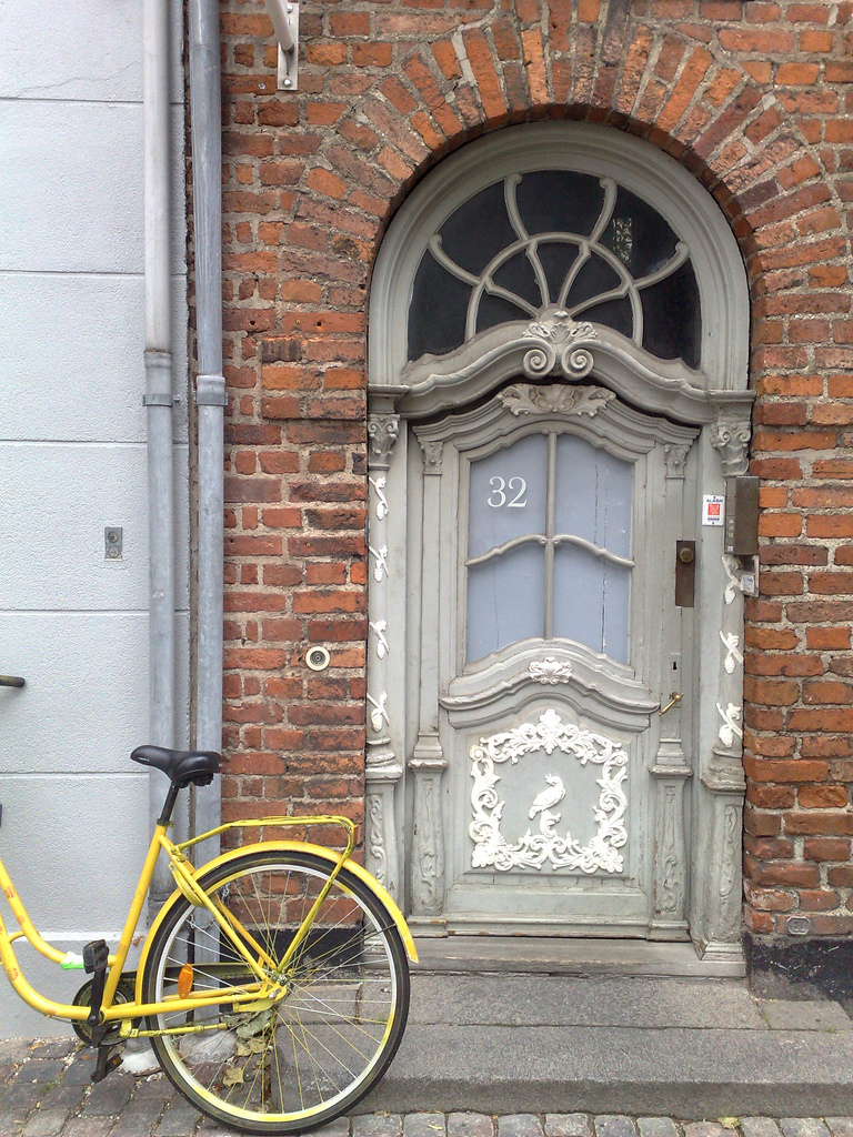 Yellow Bicycle and Door