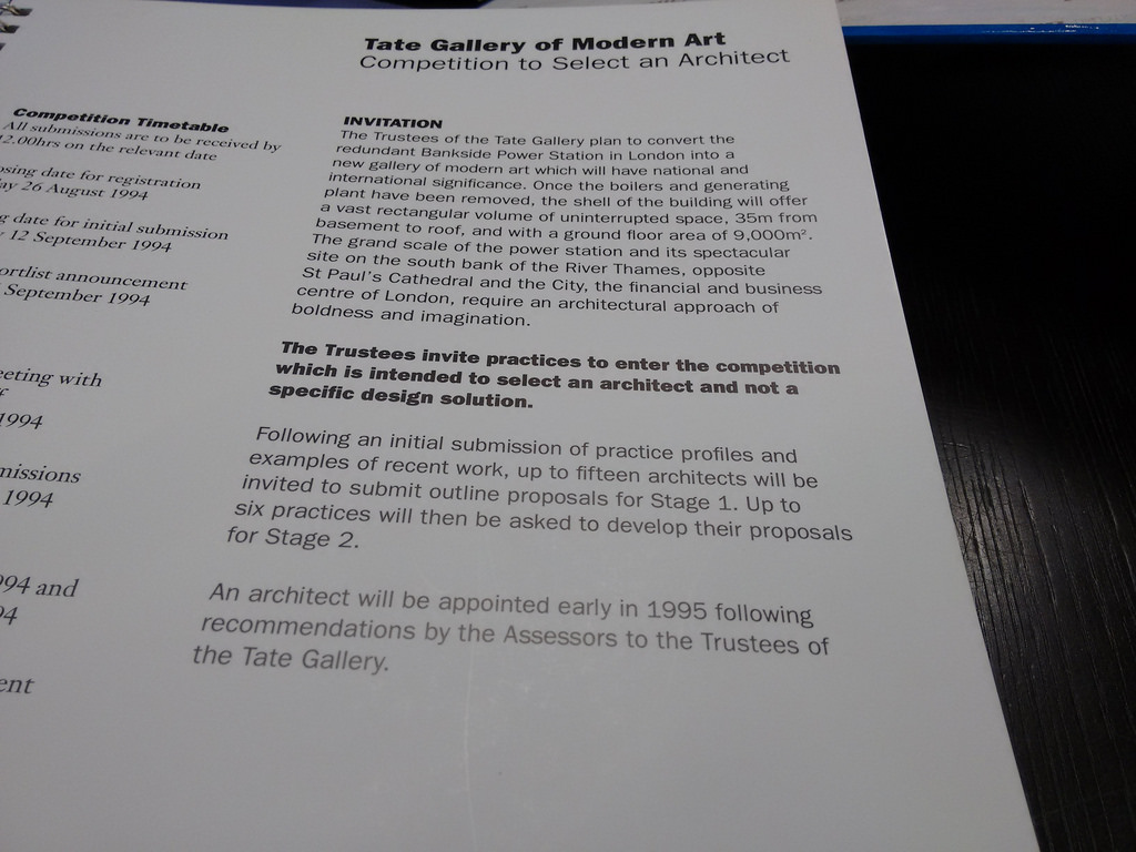 Tate Modern Competition Documents