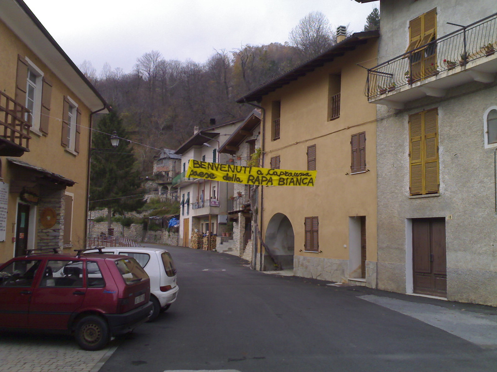 Banner on Main Street of Caprauna