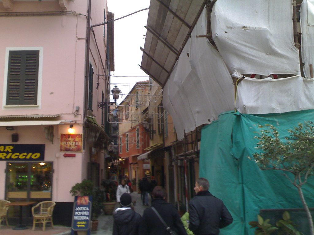 Strolling the Budello in Alassio