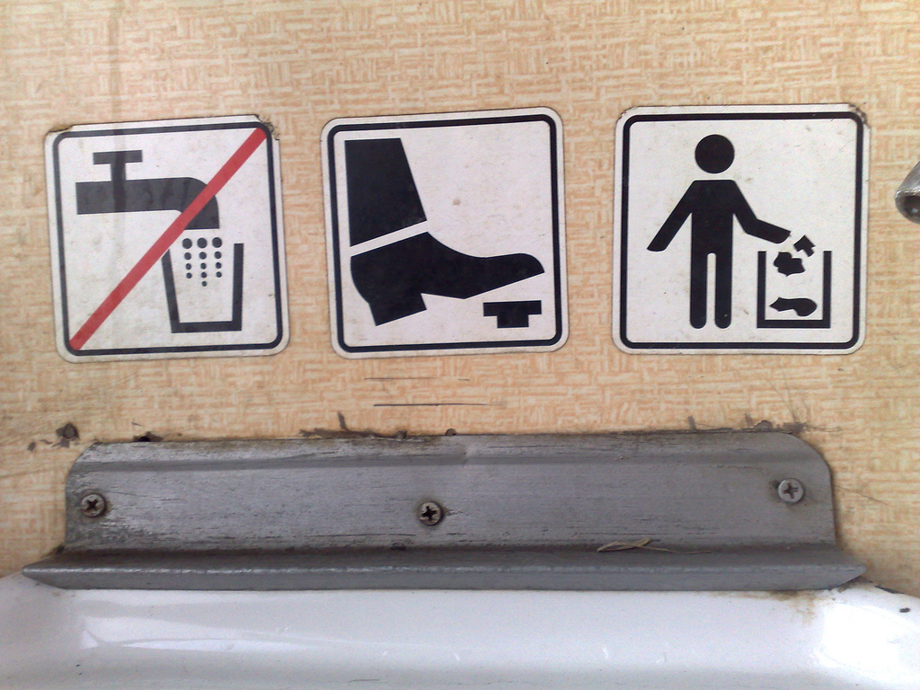 Slovak Train Washroom Signage