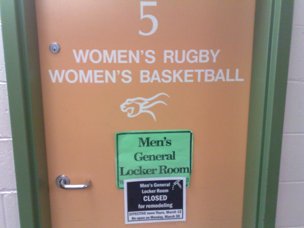 So is this the men's locker room or not?
