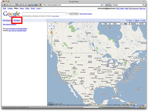Sign in to Google and Click My Maps