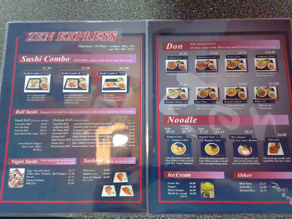 Zen Sushi Express Menu