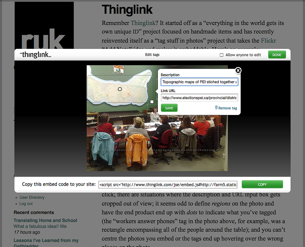Thinglink Edit Tags in Place