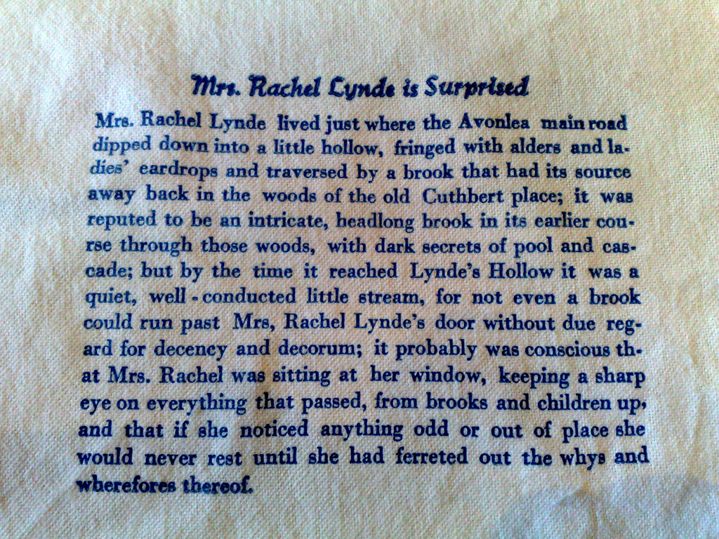 Mrs. Rachel Lynde on Fabric