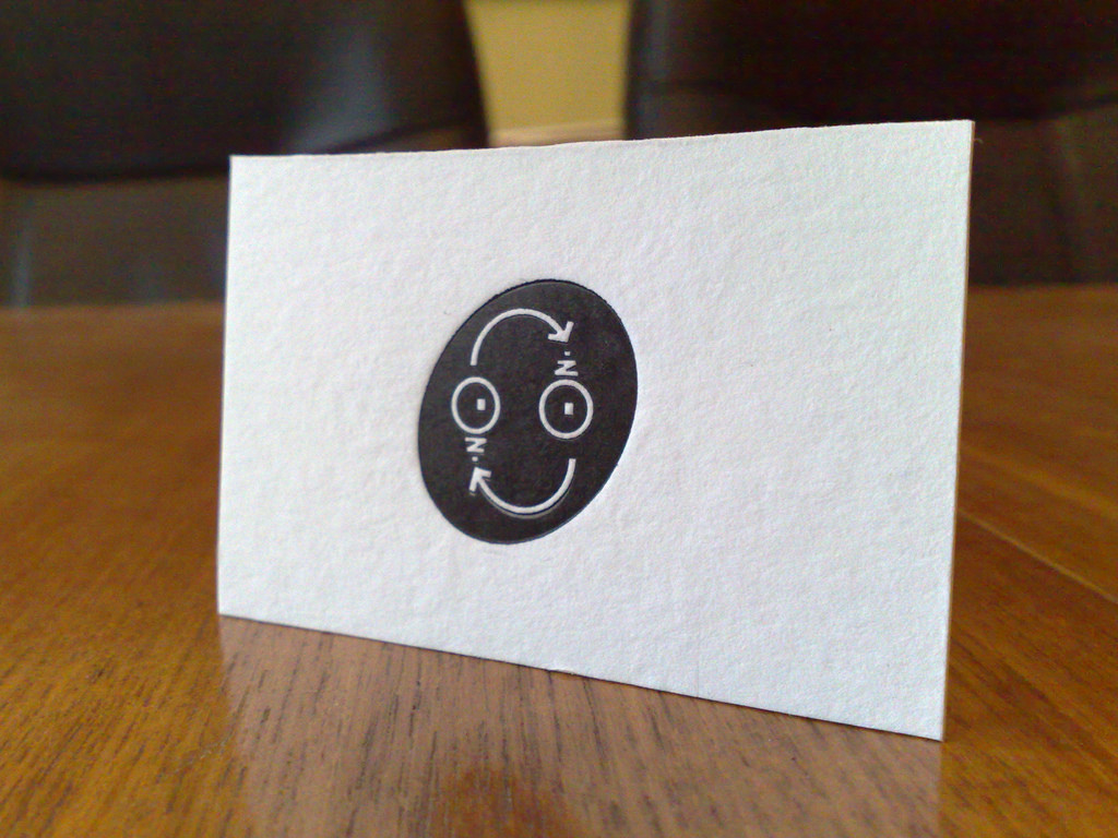 Reinvented Logo Letterpress Printed