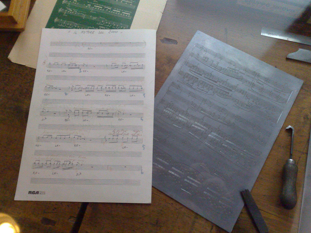 Sheet Music Engraving Display