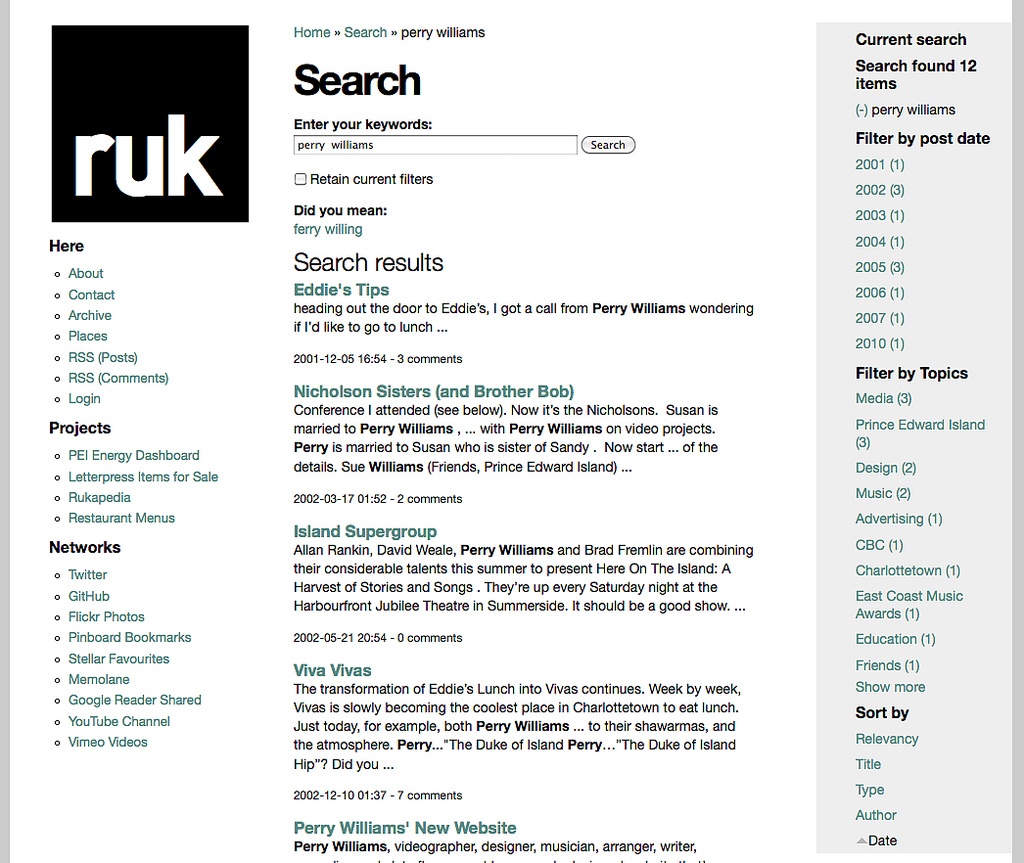 Apache Solr Search on ruk.ca